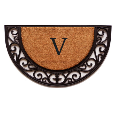 Tapis pour porte d'extérieur antidérapant 30 po x 18 po Asanta Plantation Monogram