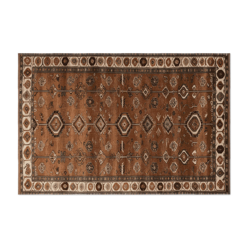 Turkish Brown Indoor and Outdoor Area Rug, Rectangle 3' x 5'