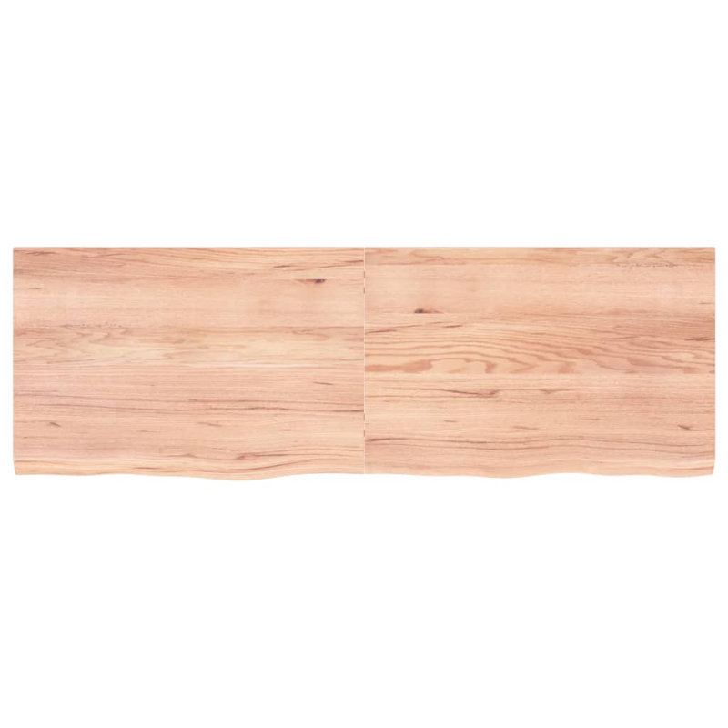 Table Top Solid Wood Oak, 60cm H x 180cm W x 4cm D, Light Brown
