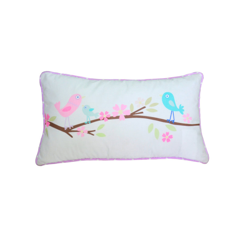 Floral Cotton Throw Pillow
