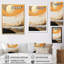 «Geometric Golden Beige Sunset Harmony II», reproduction sur toile-97085730-97085731