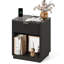 Valerica Fluted Nightstand with LED Light and Charging Station-564651833