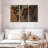 " Steampunk World Map " 3 Piece Art Set-1533424150