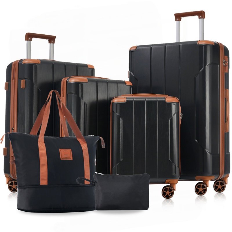 Ensemble de valise à deux roues Hardshell, Black Brown