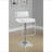 Alameda Chrome and White Adjustable Bar Stool