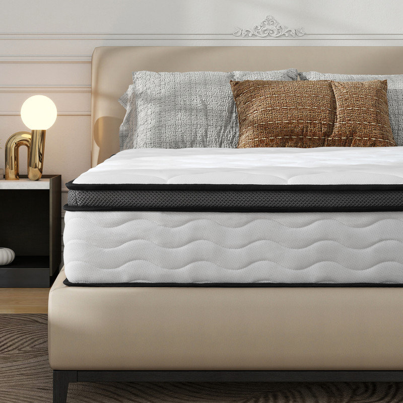 10 Inch Queen Hybrid Mattress in a Box, Pocket Coils, Medium Firm, CertiPUR-US & OEKO-TEX