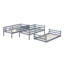 Lit superposé triple en bois d'hévéa avec deux échelles intégrées, garde-corps, lit simple superposé sur lit simple, lit superposé triple amovible-1789901525