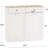Kitchen Trash Bin Cabinet - White With Two Drawers, Compartments, Enhanced Interior Two - , Functional Design