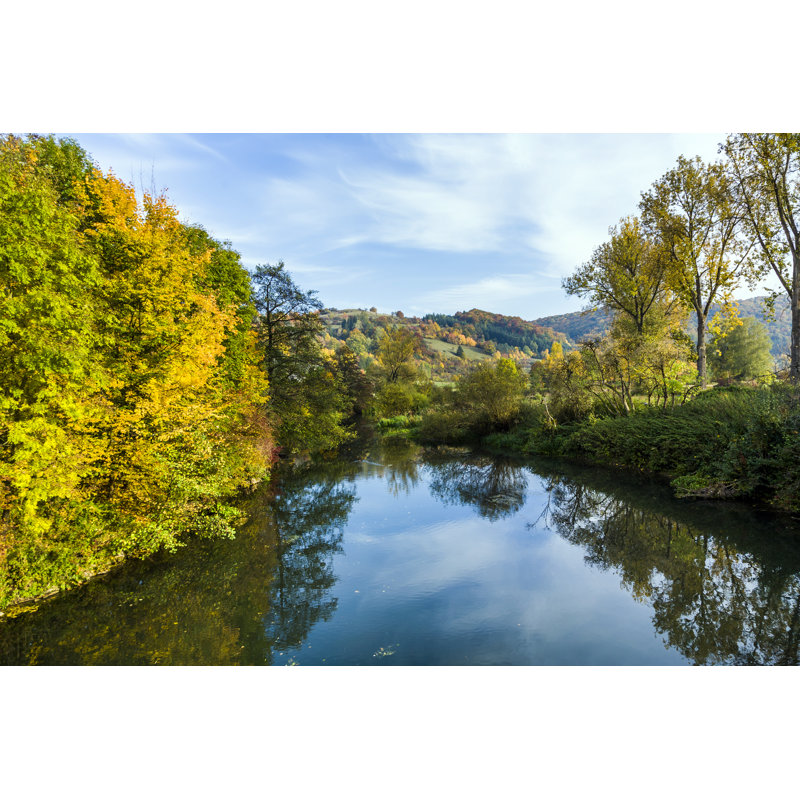 Altmuehl Valley With River by Meinzahn - Wrapped Canvas Print, 30cm H x 46cm W x 3.8cm D