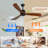 36-Inch Wood Ceiling Fan Without light