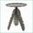 Antique Silver Leaf Design Aluminum Coffee Table for Living Room, Transitional Style Complement