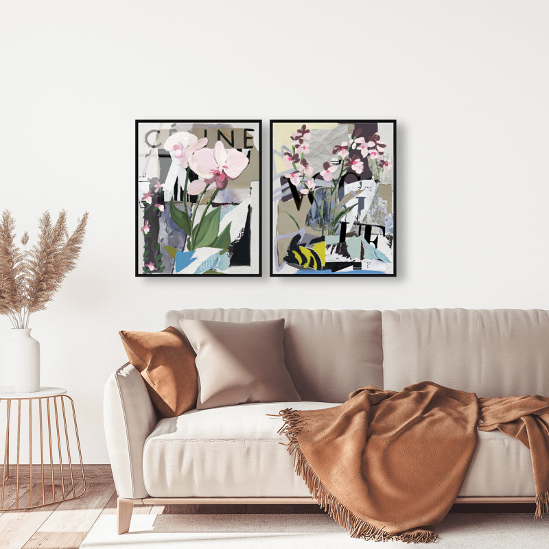 Fine Art Fashion Set High-Gloss Frameless Acrylic Glass Wall Art Floral & Botanical Print by Oliver Gal, Ready to Hang, 16 x 20