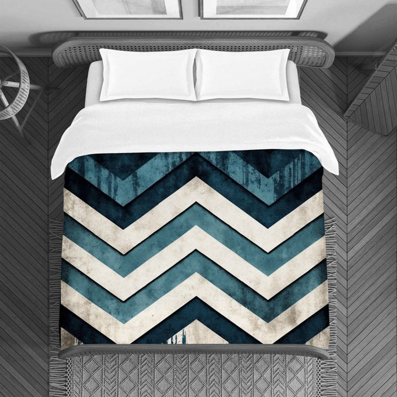 Literie à chevrons, Housse de couette simple