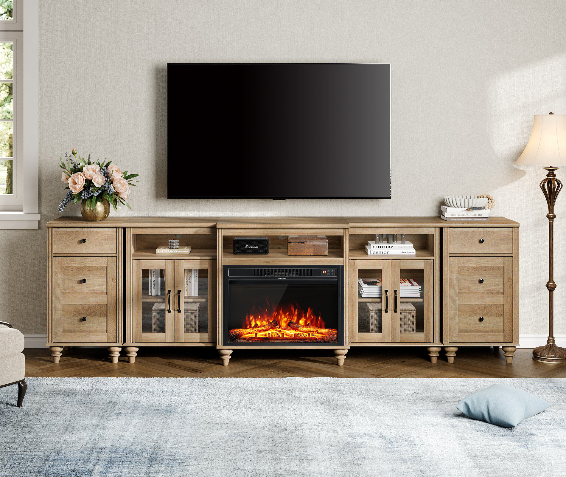 Charlton Home Scarlett TV Stand, Home Entertainment Centre With ...