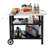 Royal Gourmet Movable 3-Shelf Grill Table with Removable Trash Bag Holder