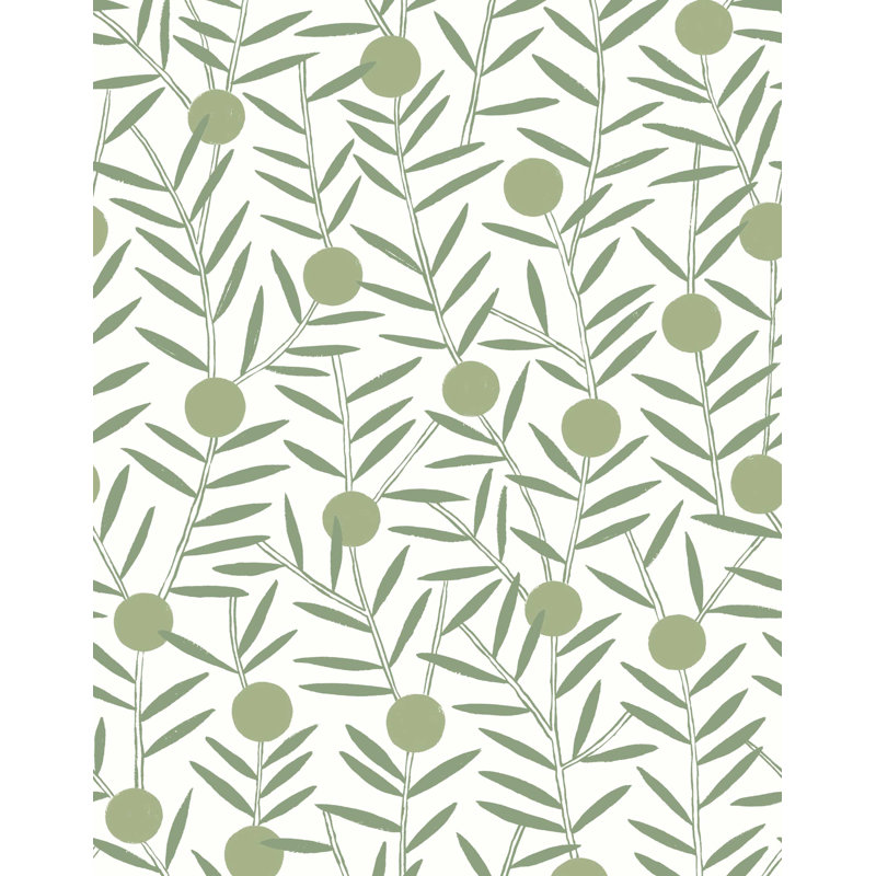 Bloom Wallpaper | Traditional / Roll - 27" x 30', Sage