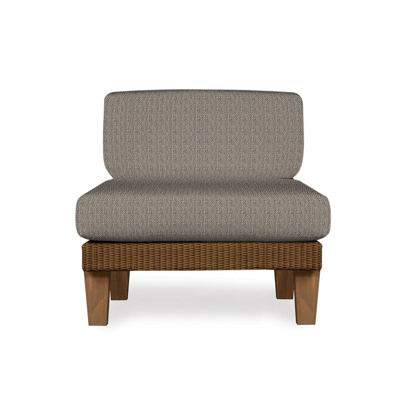 Catalina Outdoor Teak Lounge Chair, Beach Natural, Bark