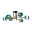 Glass Bubble Sputnik Semi Flush Chandelier-1461549847