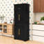 Armoire garde-manger haute avec support à vin, 4 tablettes réglables, tiroir caché et armoire polyvalente-1755717024