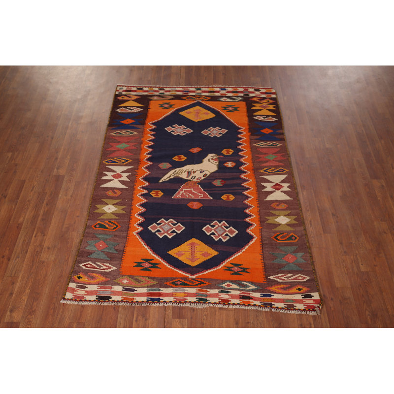 Tapis kilim à teinture végétale 5 x 6