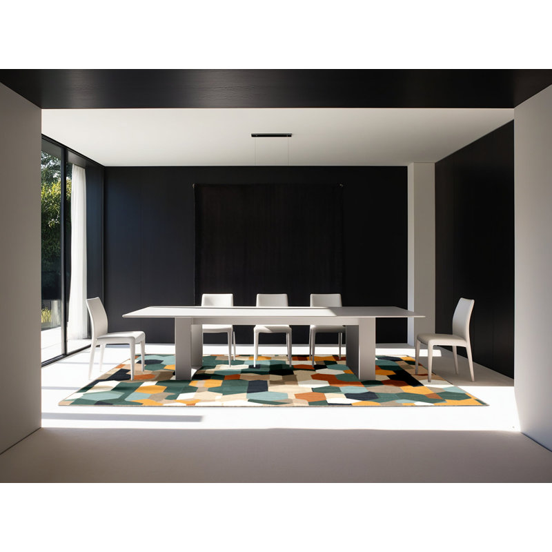 Earth Bound Pixels Rug, Square 7'