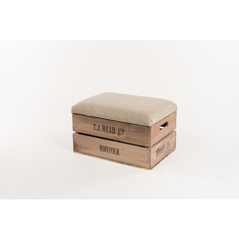 Chiang Solid Wood Accent Stool, Cream