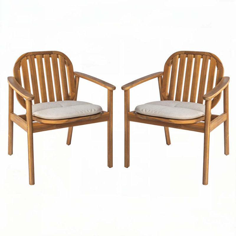 Outdoor Patio Acacia Wood Patio Armchair