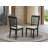 5 Piece Dining Room Furniture Set Includes a Rectangle Kitchen Table and 4 Linen Fabric Upholstered Dining Chairs, Black-1509875039-1509875027-1509875025