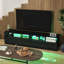 Meuble télé ultrabrillant pour téléviseurs de 75 po ou moins avec rangement noir