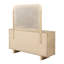 Commode 9 tiroirs et miroir chêne beige