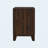 Walnut Finish Nightstand With 2 Ample Drawers