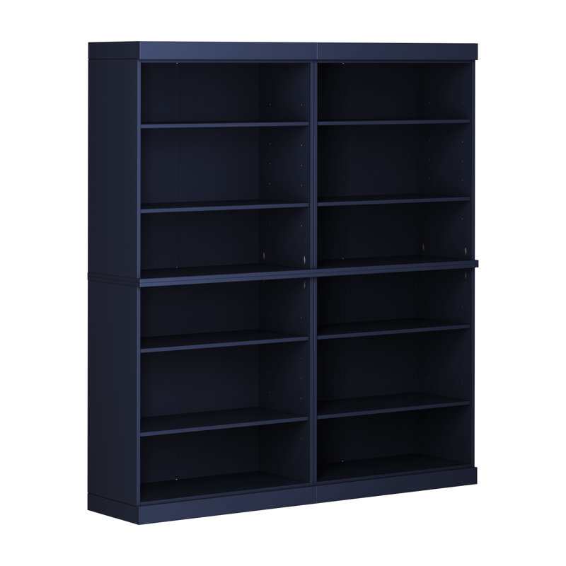 100% Solid Wood Tall Modular Bookcase Cabinet With 12 Adjustable Shelves, Open Display Storage Bookshelf, 64" W X 71.5" H