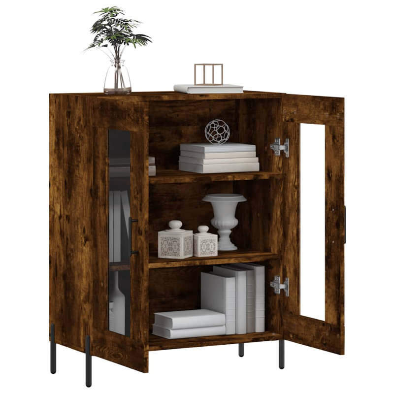 Stonefort Display Cabinet, Smoked Oak