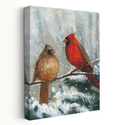 Fêtes, oiseaux, animaux, branches, cardinaux, art