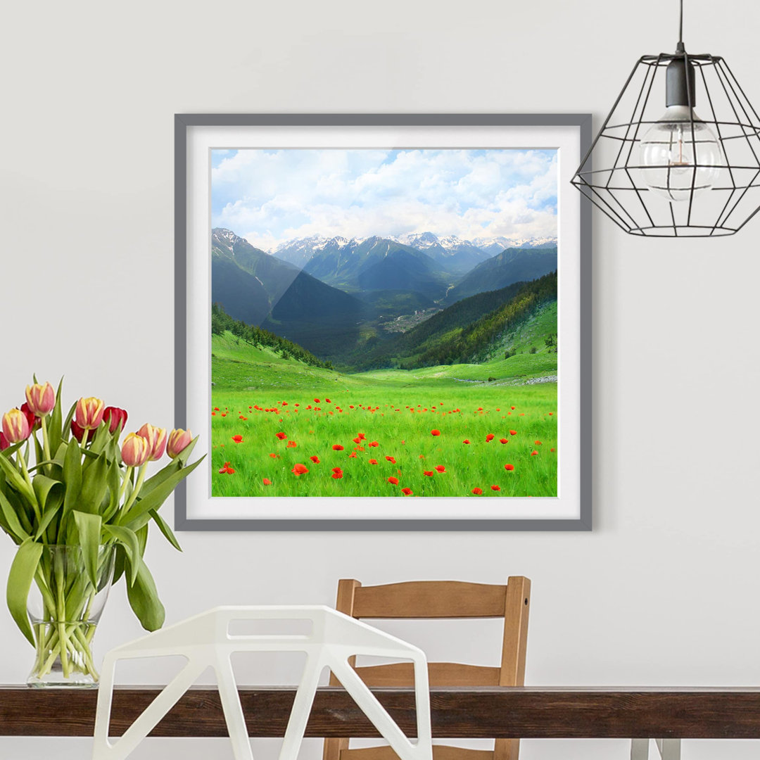 Gerahmtes Poster Alpine Meadow