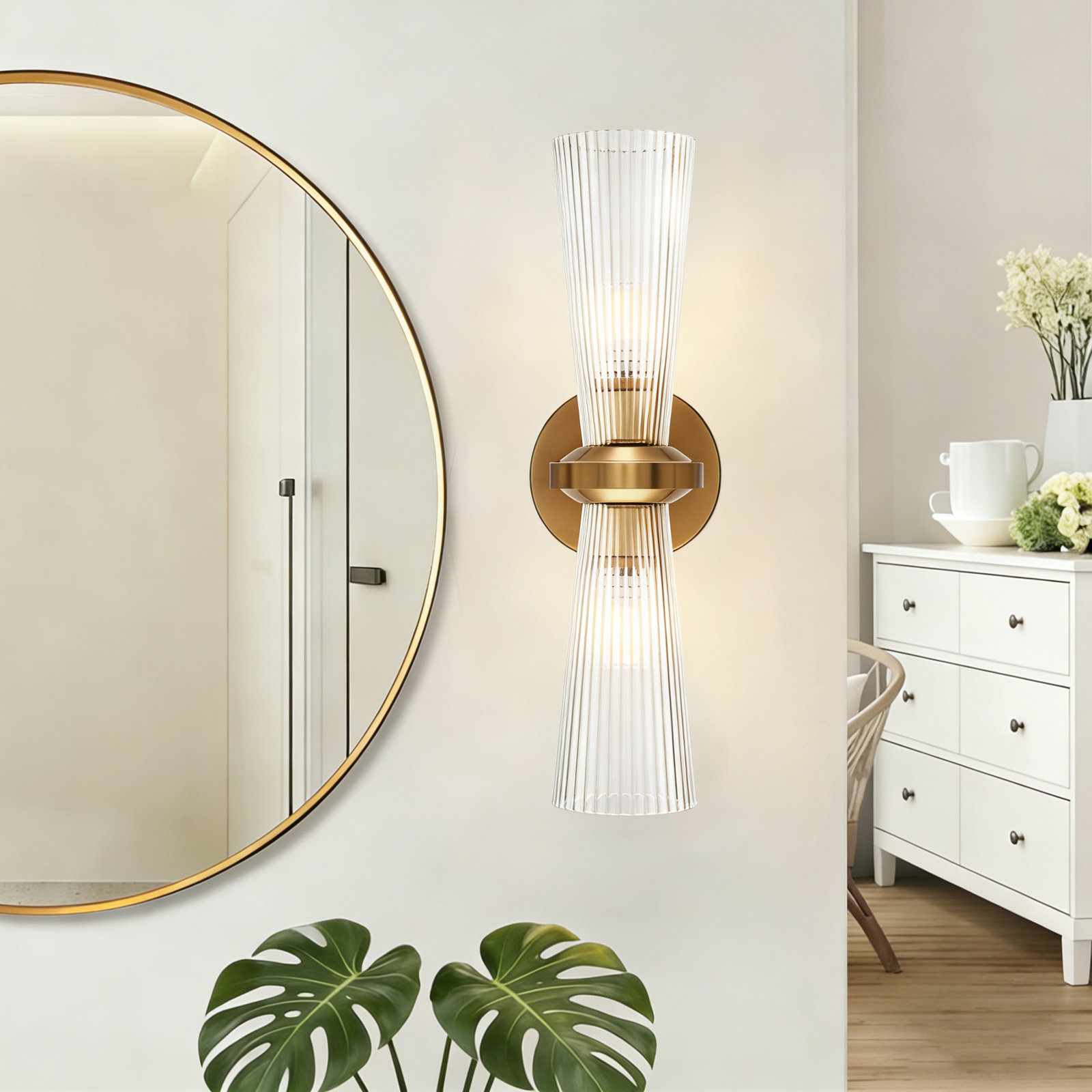Modern Glam 2-Light Sconce