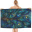 Serviette de plage en microfibre Peacock Feathers