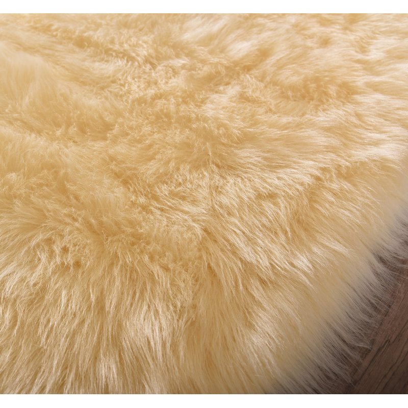 Faux Sheepskin Indoor Rug, Rectangle 2' x 3'