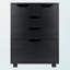Armoire de rangement mobile noire avec bacs et tiroirs Peres, H 26,1 po x l 18,99 po x P 15,79 po-1296499422