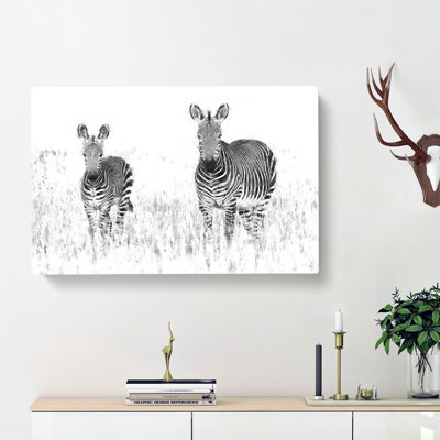 Two Zebras - Wrapped Canvas
