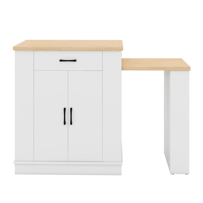 Versatile Extendable Island Console With Storage And Multi-Scene Leisure & Dining Space