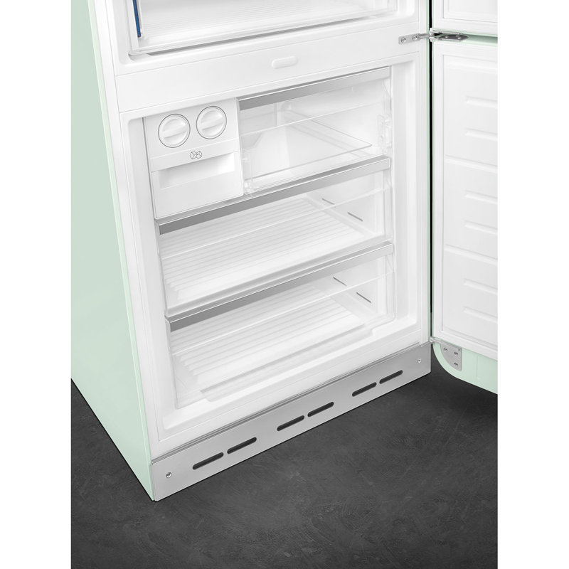 SMEG 27.8" Bottom Freezer 16.26 cu. ft. Energy Star Refrigerator, Pastel Green, Left Handed