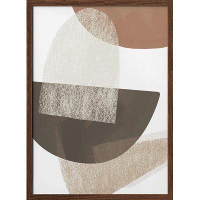 "Earth Tone Geometric" Framed Textured Wall Art