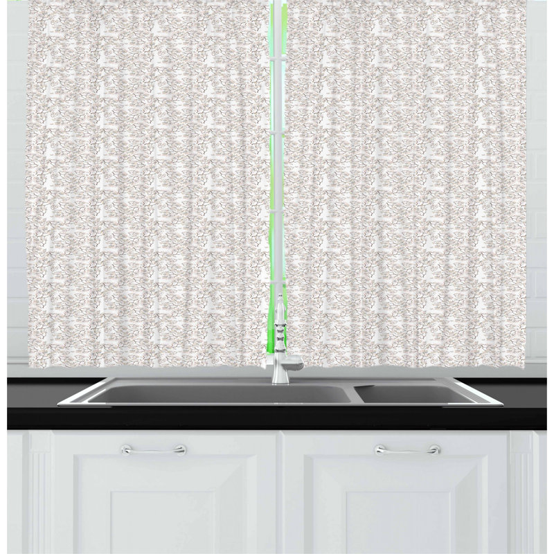 Floral Tailored Kitchen Curtain