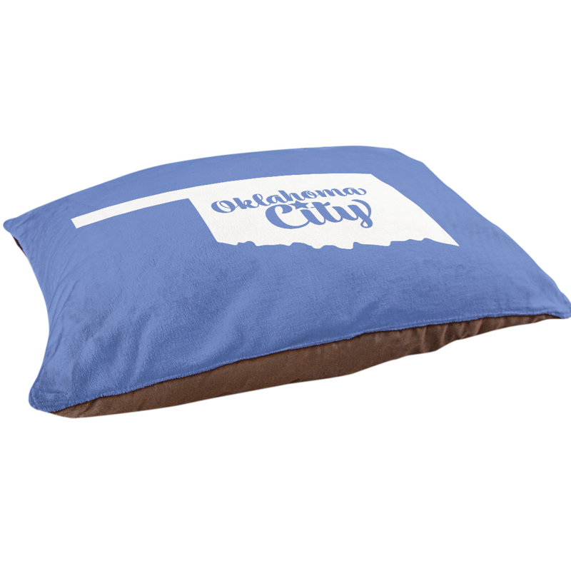 Coussin d’intérieur pour chien oklahoma city oklahoma, Grand (l 50 po x P 40 po x H 7 po), Bleu