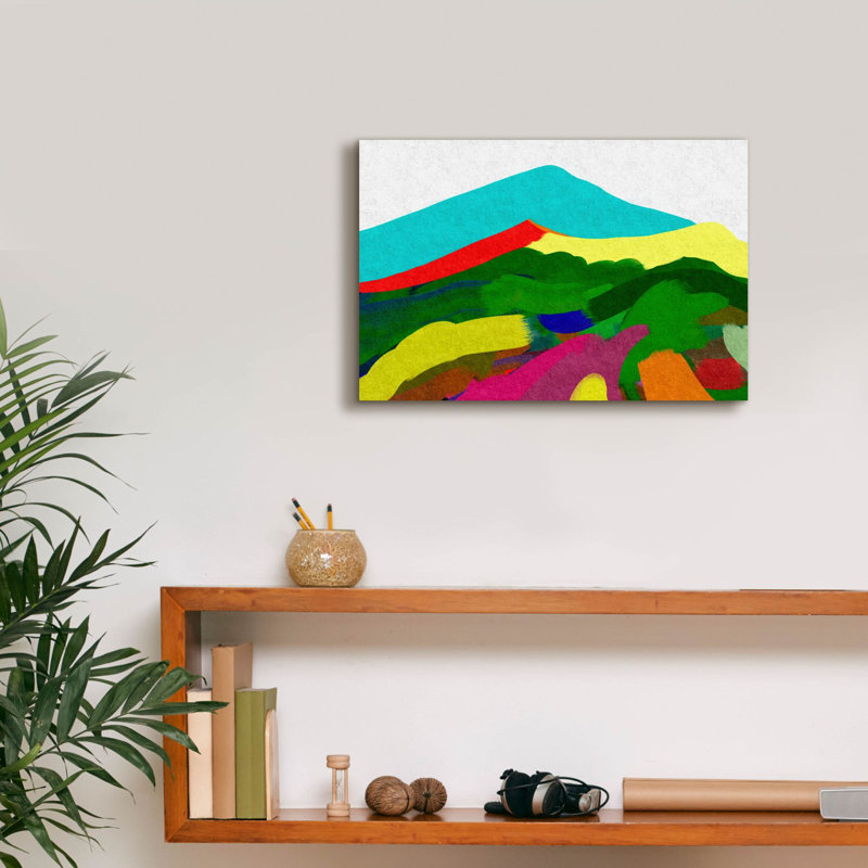 «Sicilian Mountain» par Cesare Bellassai, art mural sur toile, H 12 po x l 18 po x P 0,75 po