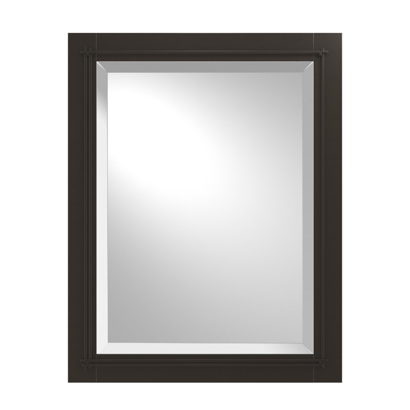 Miroir de salle de bain Metra, H 28 po x l 22 po, Bronze huilé