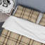 Ensemble de housse de couette en microfibre brun / beige 3 pièces