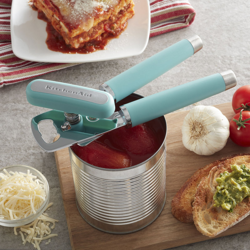 Turquoise Stainless Steel Ergonomic Can and Bottle Opener