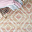 Geometric Pink/Gold/Beige Area Rug-1880398571